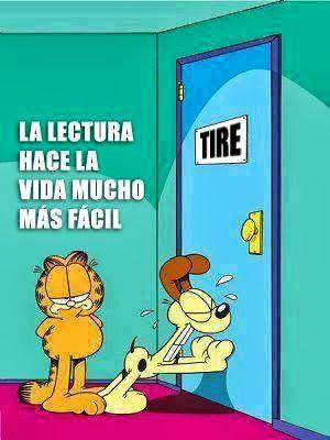 Nosotras estamos de acuerdo con #Garfield: leer hace la vida más fácil y abre muchas puertas 😂😂😂

#humorbibliotecario #BibliotecasMadrid