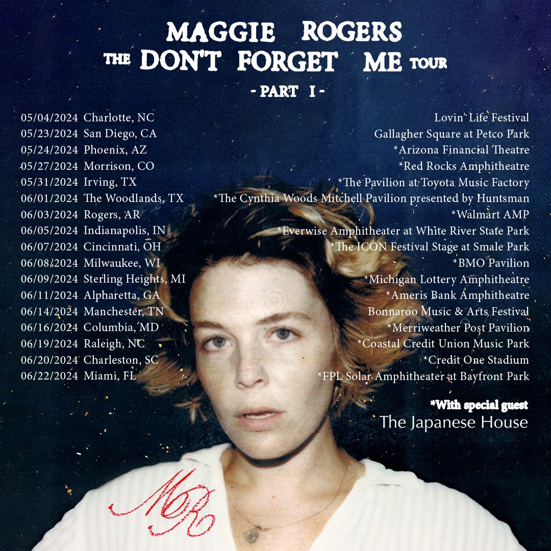 so excited to support @maggierogers this summer. What an honour 🌞 artist presale tuesday at 10am local, general sale friday 10am local thejapanesehouse.co.uk/tour/