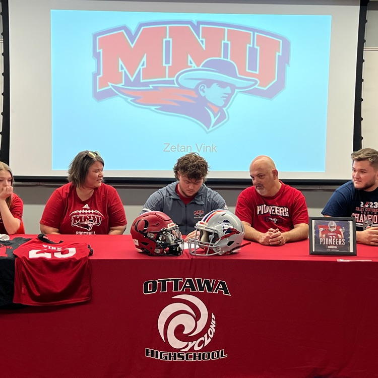 OHSActivities's tweet photo. Congratulations to Zetan Vink for signing to continue his education and football career at Mid America Nazarene. 

#cyclonepride https://t.co/25a5mPBlrH