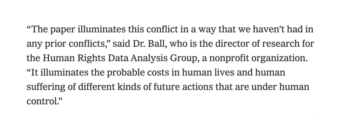 HRDAG director of research Patrick Ball is quoted in this New York Times article about a paper that models death tolls in Gaza: nytimes.com/2024/02/21/hea…