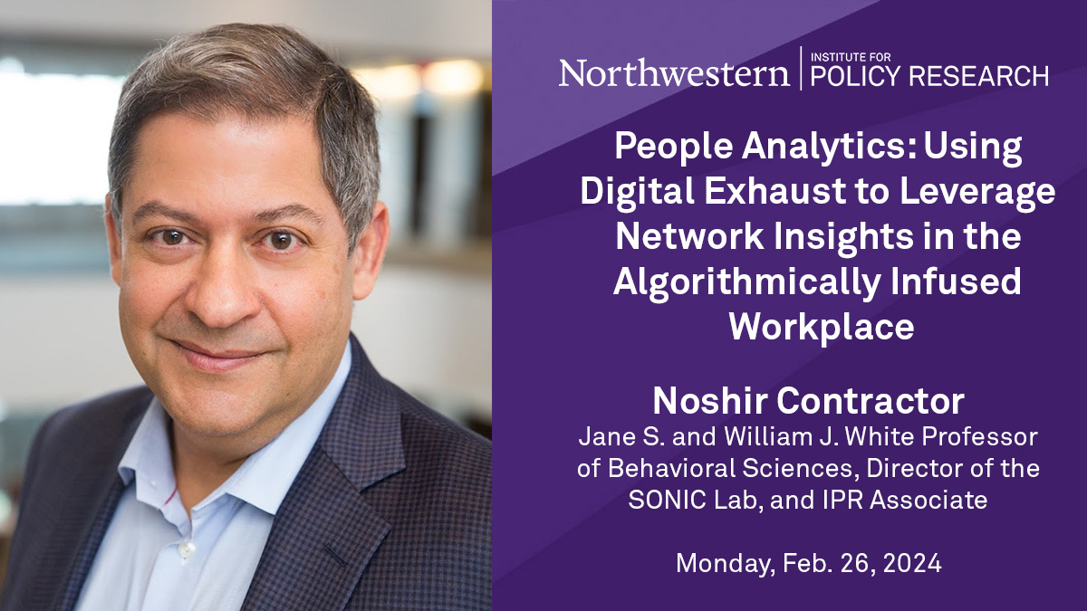 Join us in Chambers Hall on Monday at noon for a talk by @noshir on 'People Analytics: Using Digital Exhaust to Leverage Network Insights in the Algorithmically Infused Workplace.' spr.ly/6019ncsNh