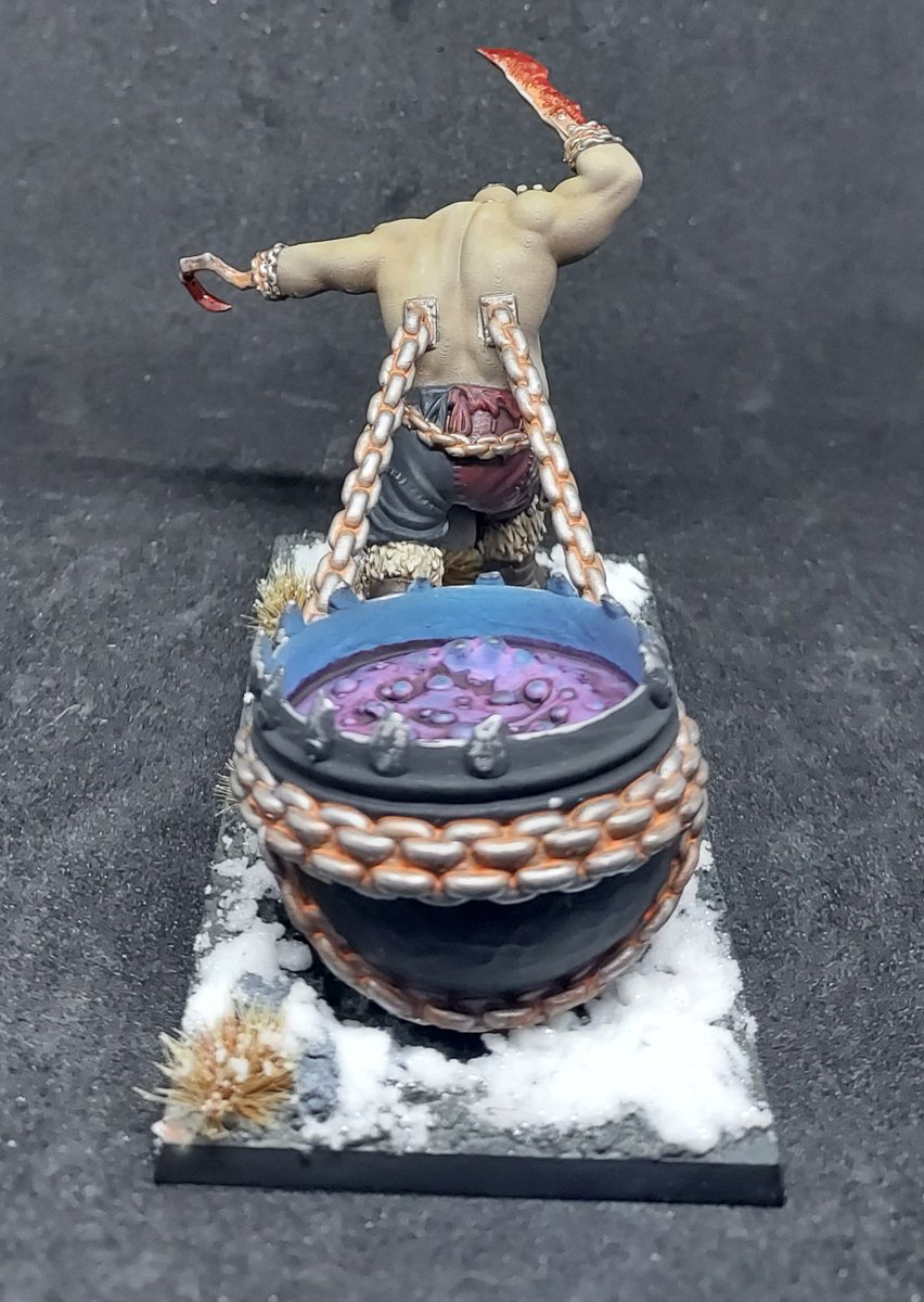 Tapiathor1's tweet image. Matarife con caldero de los Reinos Ogros, listo para #warhammertheorldworld