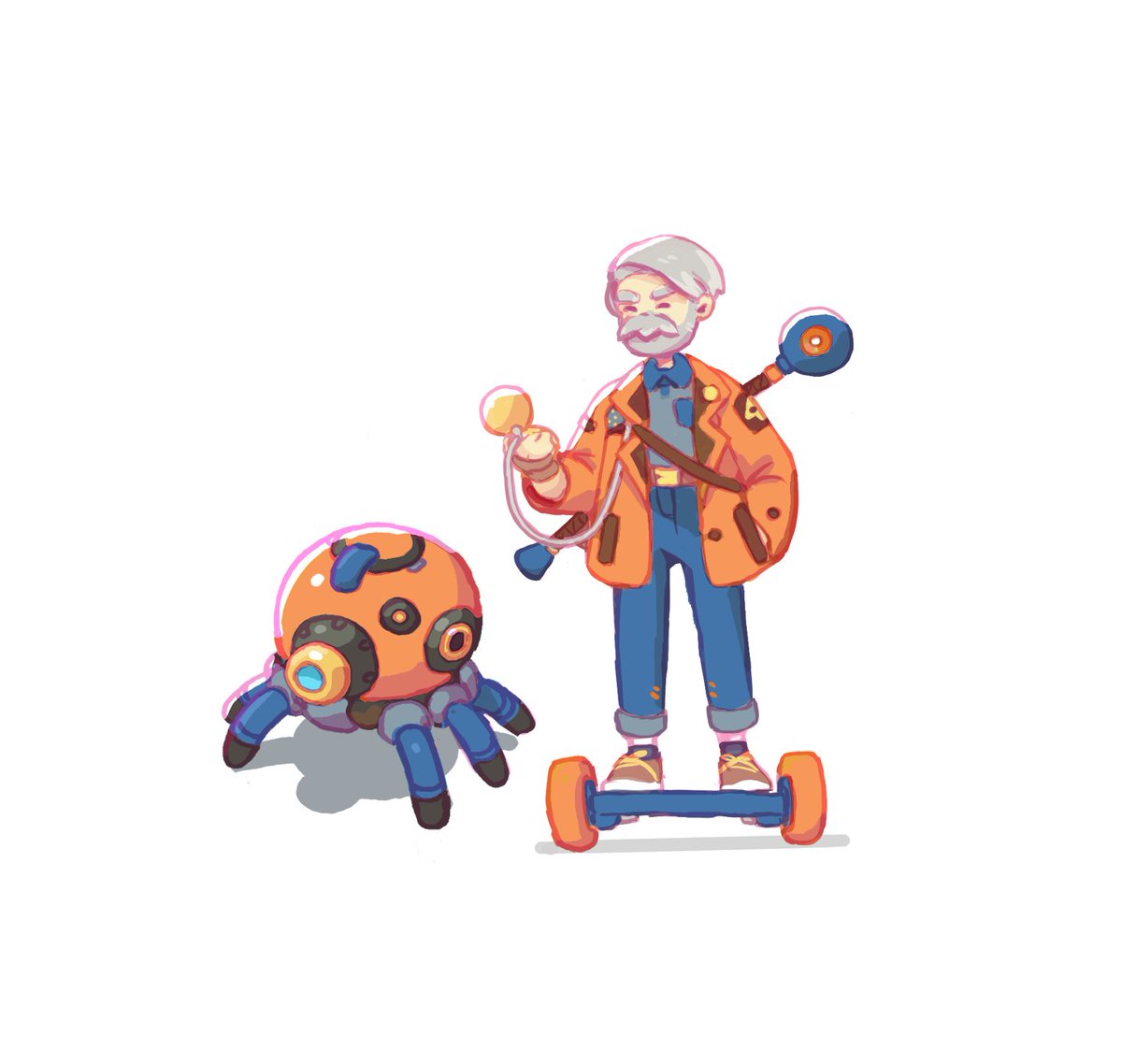 Jaymusaurus's tweet photo. 4 new characters for the Robot Quest Arena expansion being made by @wwizardgames !  Inez is a brand new character while I made slight adjustments to existing characters (Markus, Matilda, and Tito). https://t.co/m4p2A8tMIO