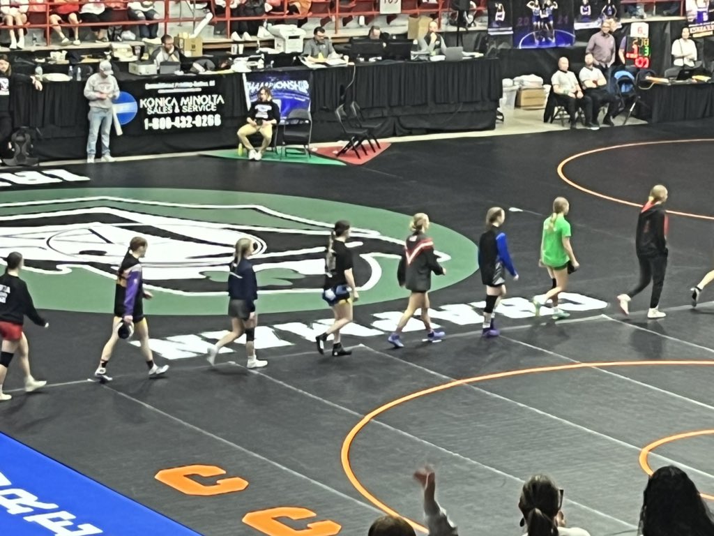 bluestem_lions's tweet photo. Parade of Athletes for the 2024 KSHSAA 4-1A Girls State Wrestling Championships. Competing for the Lions at 120 lbs… Cadence Williamson https://t.co/P8ATemg8KL