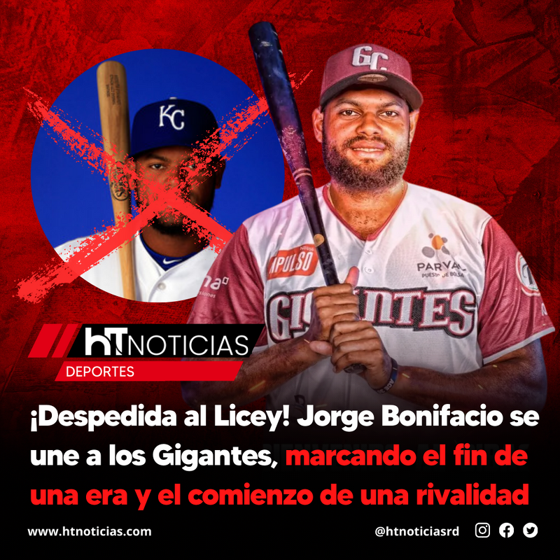 htnoticiasdo's tweet photo. ⚾️| #HTdeportes | ¡Despedida al Licey! Jorge Bonifacio se une a los Gigantes, marcando el fin de una era y el comienzo de una rivalidad.
Más información ▶️ https://t.co/rSVTLsZ2F8
#htnoticias #Actualidad #JorgeBonifacio #Licey #losGigantes #nacionales #RD https://t.co/xK4xCSDYp4