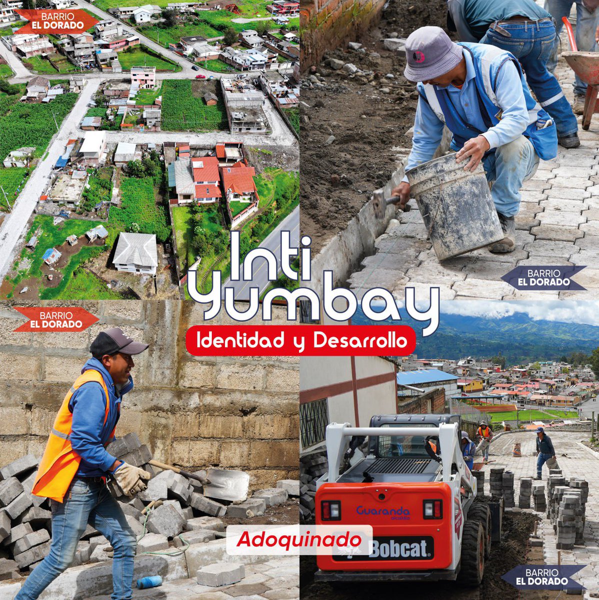 #MásObras 🫱🏻‍🫲🏽 | El proyecto de adoquinado en el Barrio El Dorado continúa en ejecución.