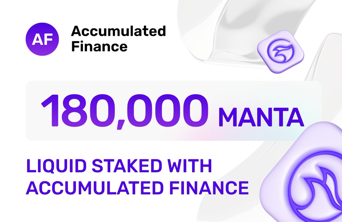 200K $MANTA liquid staked 🔥
Thanks to our latest #defi integrations, you can leverage wstMANTA using @ShoebillFinance (NFA/DYOR) or instanly convert stMANTA to MANTA using the stableswap pool on @izumi_Finance 👀 
