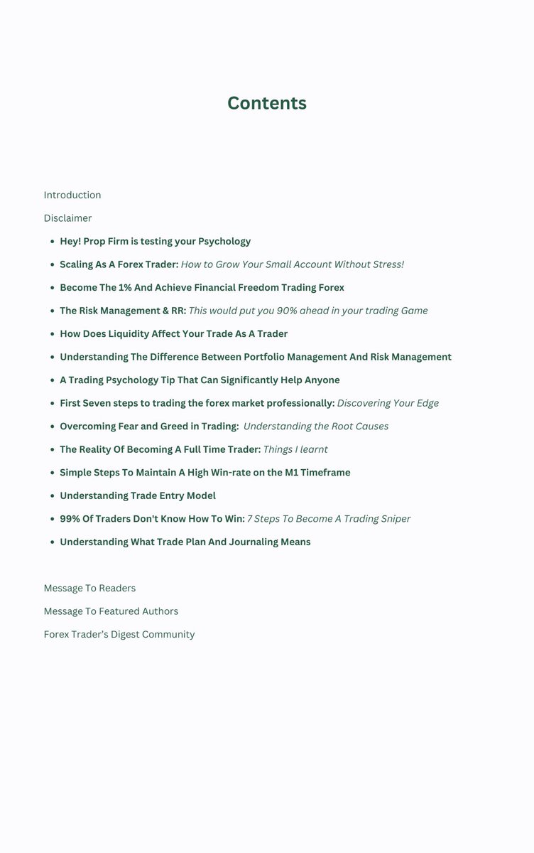 uncommonkvng's tweet photo. 🚨 Giveaway Alert 🚨
• 50 free copies of the #FXTradersDigest E-book courtesy @SheEvolves_
• 2 x $25k Prop Accounts
• 3 x $15k Prop Accounts
• 2 x $5k Prop Accounts
Simply;
1. Follow on IG 👉 https://t.co/T7gNRBmxwu and drop your proof below
2. Tag 3 friends
3. Like & Repost
Use proper Grace Management