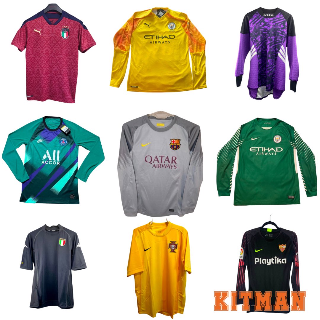KitmanApp's tweet photo. ✨ Do you collect goalkeeper shirts? Show us yours! 

👕 Some great pieces are available on Kitman!

🛒 https://t.co/Q3h3lqO6EI https://t.co/eOaRQYu746