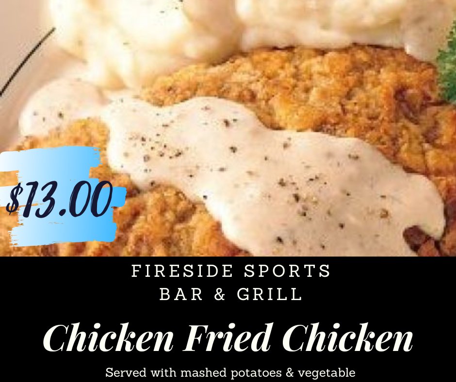 ✨ Fireside Sports Bar & Grill Daily Special ✨

Serving until 9PM today! See you soon!
#marktwaincasino #dinnerspecial #FiresideSportsBarandGrill