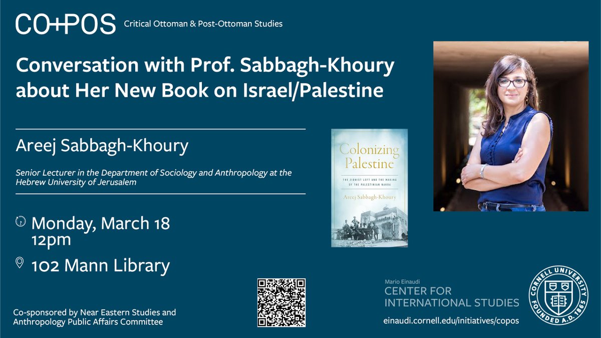 Upcoming talk by Prof. Sabbagh-Khoury (<a href="/HebrewU/">Hebrew University</a>) hosted by <a href="/coposcornell/">Middle East and North Africa Programing @ Cornell</a> and cosponsored by @EinaudiCenter <a href="/CornellNES/">Cornell University Near Eastern Studies</a> <a href="/CornellAnthro/">Cornell Anthropology</a>