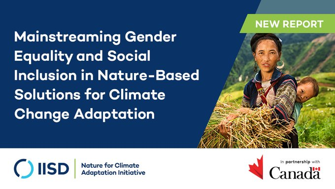 UNBiodiversity's tweet photo. Working on #ClimateAdaptation projects? This new report is for you!
Find out how to plan &amp; implement #NatureBasedSolutions for #adaptation that advance #GenderEquality &amp; social inclusion while enhancing resilience &amp; #biodiversity.
➡️https://t.co/aXMGMQrhdY
Via @IISD_Resilience https://t.co/5dkwZojuvZ