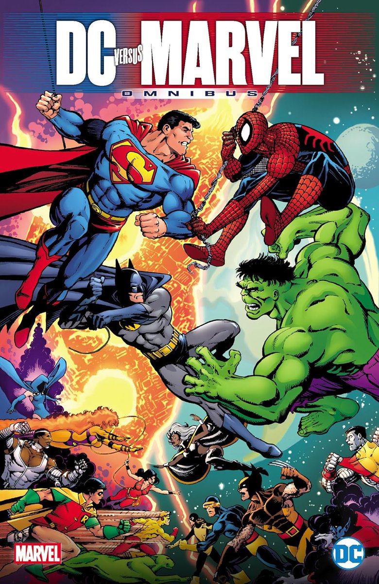 georgepereznet's tweet image. DC and Marvel has updated their DC versus Marvel Omnibus cover artwork.

They made the right decision.

amzn.to/3I9qXNf
Thanks to Jorge V