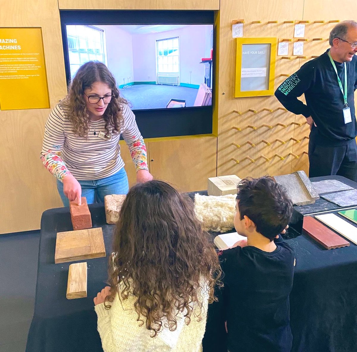 We’ve joined the half-term gang this week @sim_manchester with hands on activities for mini architects and designers inspired by @LandmarkTrust’s new Station Agent’s House opening this spring 📐🖍️🧱 Back tomorrow 10am-4pm #manchester