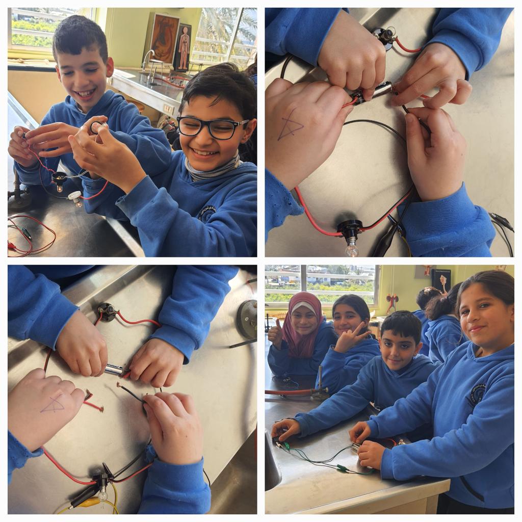 Grade 5 students built their own parallel and series circuits. Mission accomplished: the light is on! @MakAishaSchool @NElakhdar