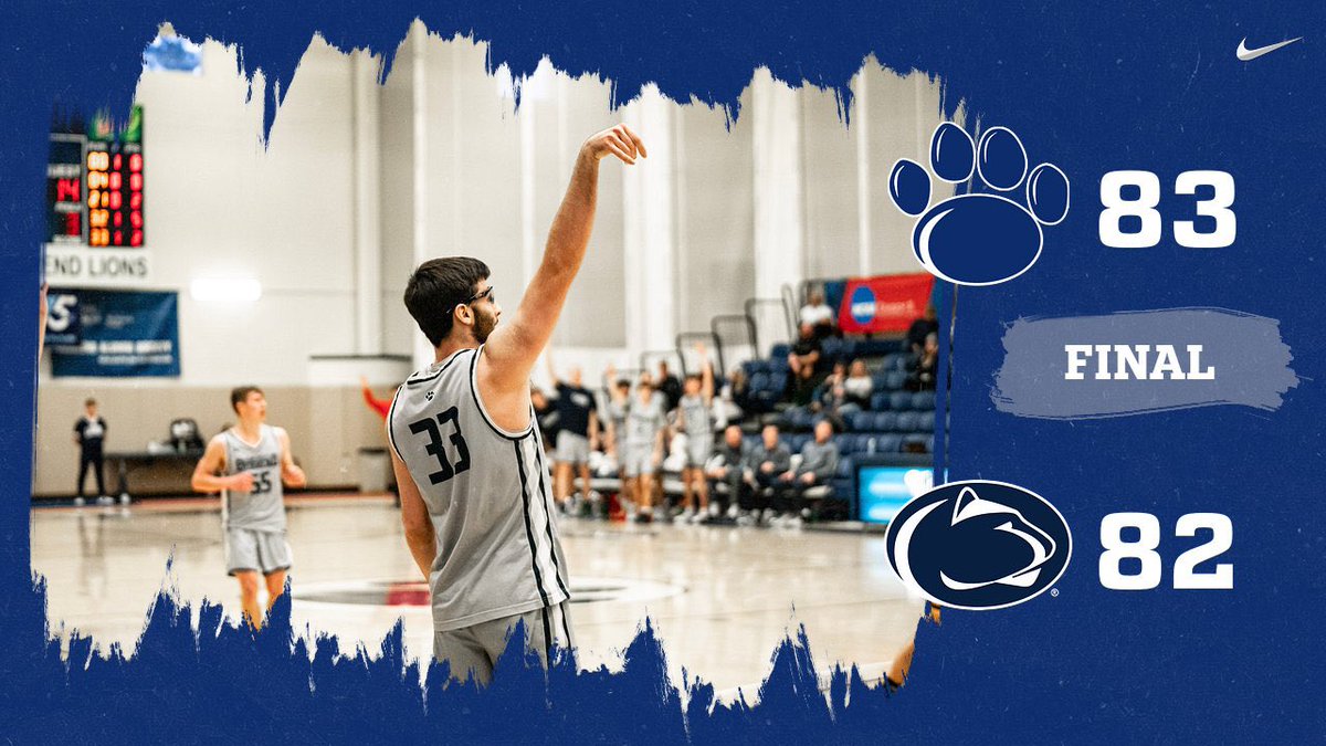ROADKILL!

Behrend defeats Altoona in overtime, 83-82.

Tommy DiRienzo scored 16 points, including the game winning shot with 4 seconds left!
Matt Niland led the way with 17, Mike Sopko added 16 and Matt McDonough chipped in with 14.

The win puts the lions at 17-6 on the season