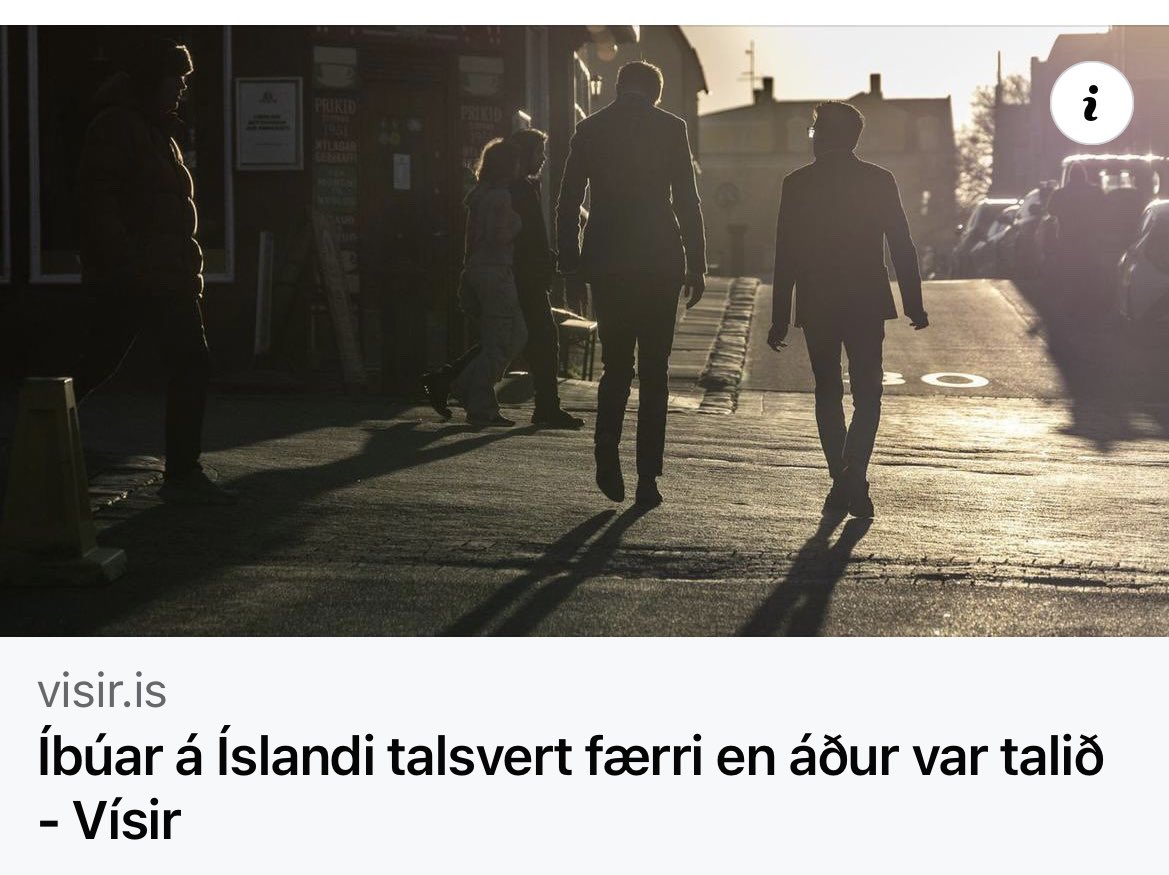 Við erum svo fá hérna á Íslandi að við erum meira að segja færri en við höldum.