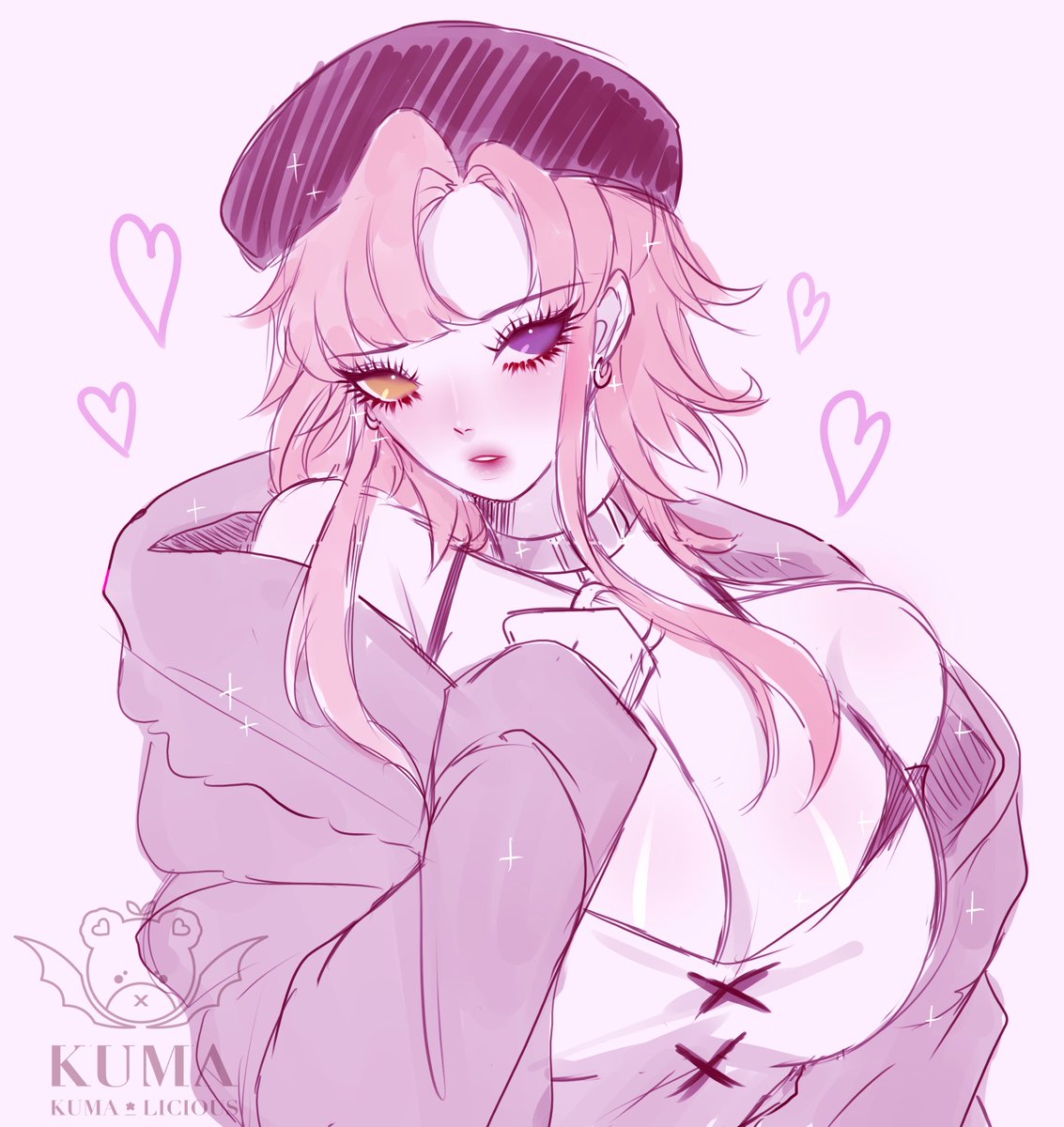 KUMA_LICIOUS's tweet image. sketch comm for #konppei 🩷🩷
tysm for commissioning me! &amp;lt;3