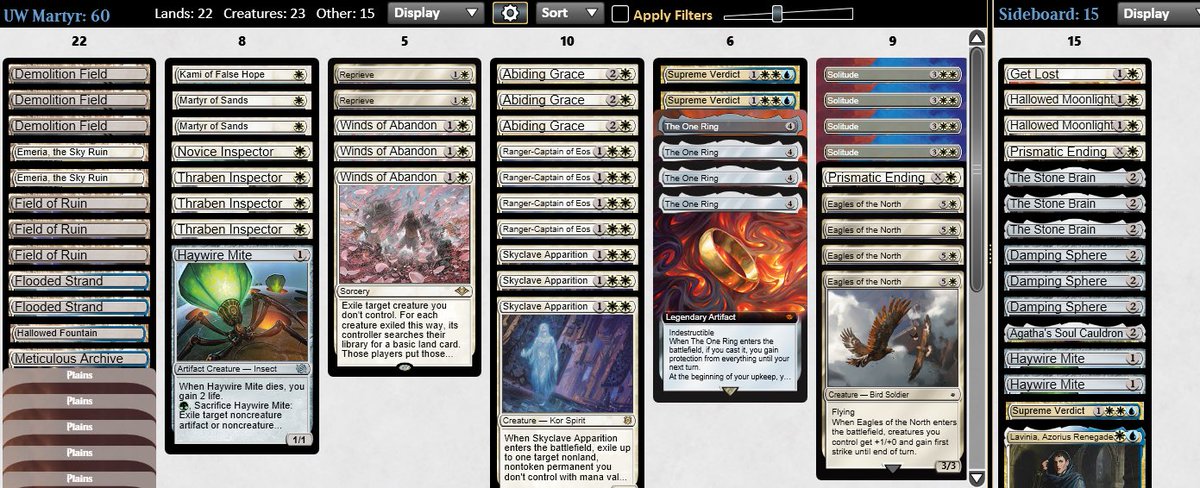 Finished 7-2 in the Modern Showcase, lost R3 vs Rhinos and R8 vs Tron.