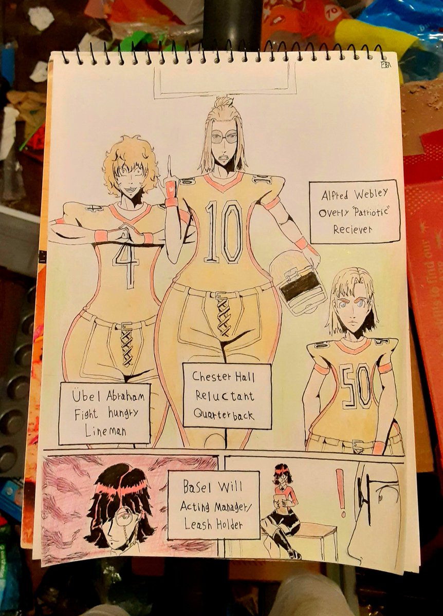 BoringPainfully's tweet photo. "A nonsense match-up! The Devils of Deimon vs Three Great Ridges?!"
New work! Had this dumb idea last month, immediately fell in love with it XD Hope you enjoy! Great Ridge and it's students belong to @Whiplashaarts
#Eyeshield21 #DeimonDevilBats #DevilBats #Fanart #Crossover https://t.co/11rJKkD2xy