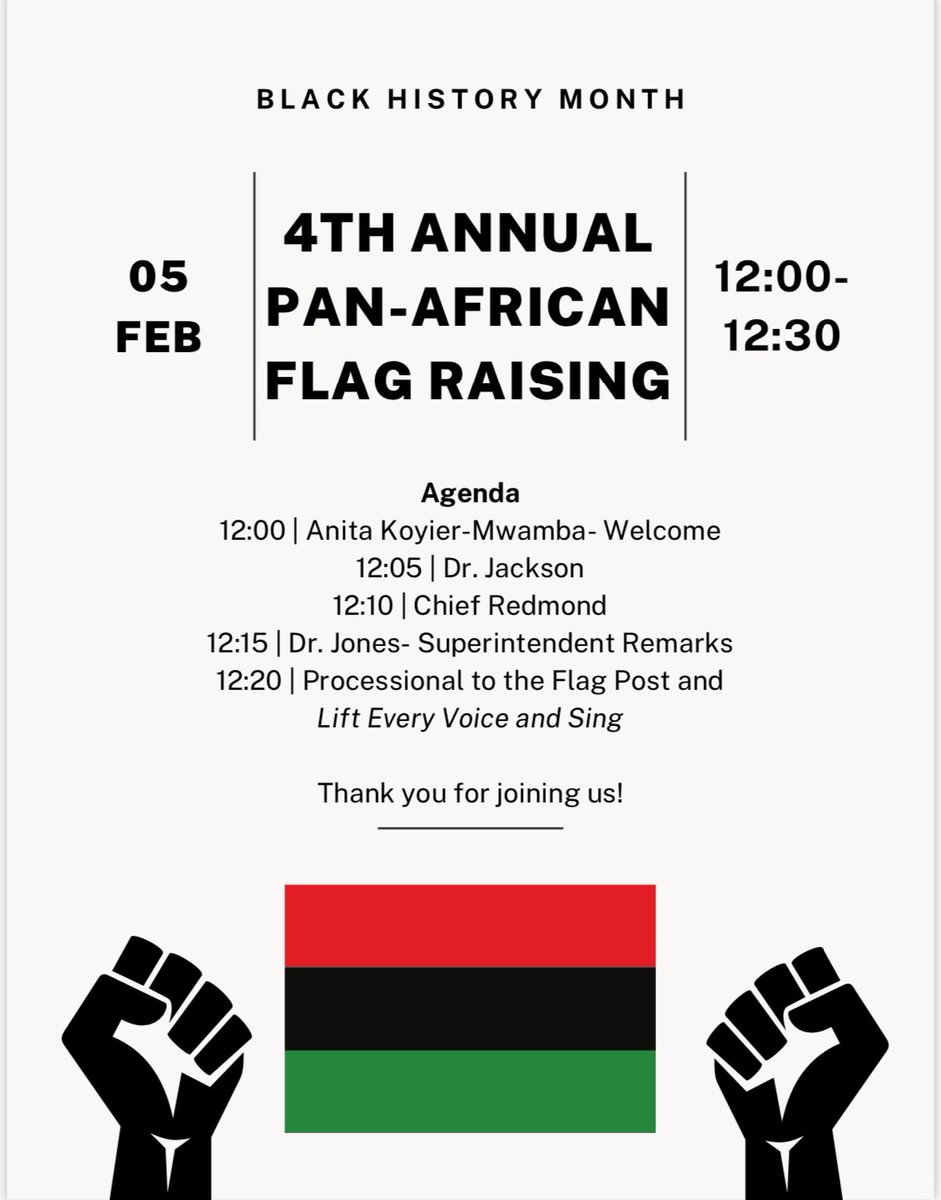 MrWLJackson's tweet photo. It was a powerful Black Lives Matter at Schools week, and strong kick off to Black History Month with Seattle Public Schools 4th annual Pan-African Flag Raising Ceremony: https://t.co/RNYBztK6kh

Thank you @Strategy4Equity and @MiaWill37179155 👨🏾‍🏫✊🏾📈 https://t.co/FUU88sRkGo