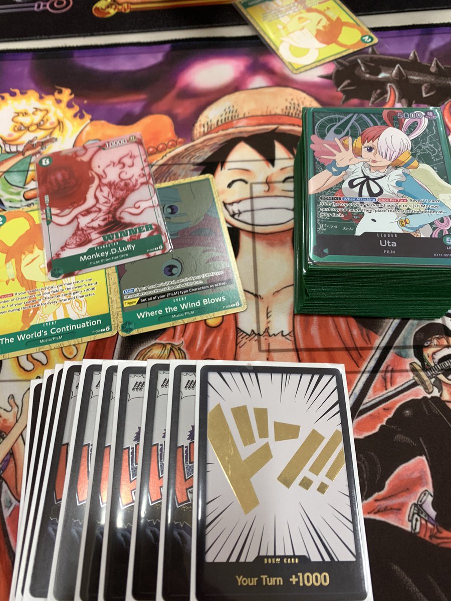 Took a @Waymo to my locals for the Uta event it brought me good luck 😼

Played for the Luffy winner card.

Uta ✅
Lucci✅
Enel✅
Sakazuki✅
#onepiece #onepiecetcg #onepiececardgame  #waymo #waymoxla