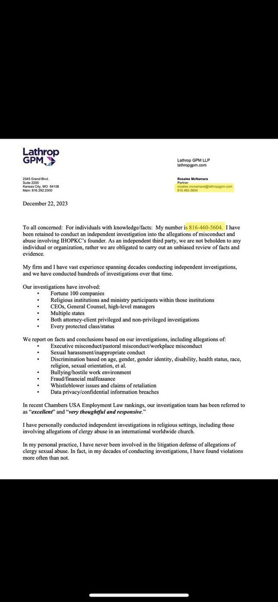 AlyssaDegraff's tweet image. Did McNamara ask MB about underage victims?? More importantly, which questions *didn’t* she ask him? 

This missing piece is very important.

Let's follow her own advice: Contact her with her these facts and demand the truth. 

#mikebickle #ihopkc #lathrop #shewas14