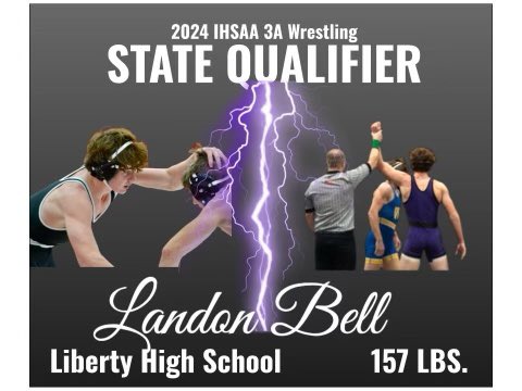 Landon Bell has punched his ticket to state at 157 lbs!! Go bolts!!