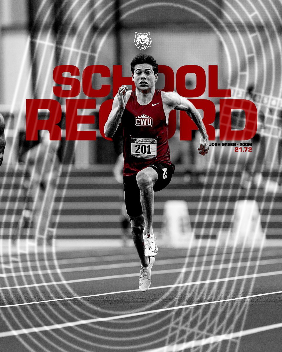 𝐁𝐀𝐂𝐊 ✌️ 𝐁𝐀𝐂𝐊 SCHOOL RECORD 

Josh Green breaks the 200m school record for the 2nd consecutive meet and takes sole possession of the GNAC lead

#reigncrimson