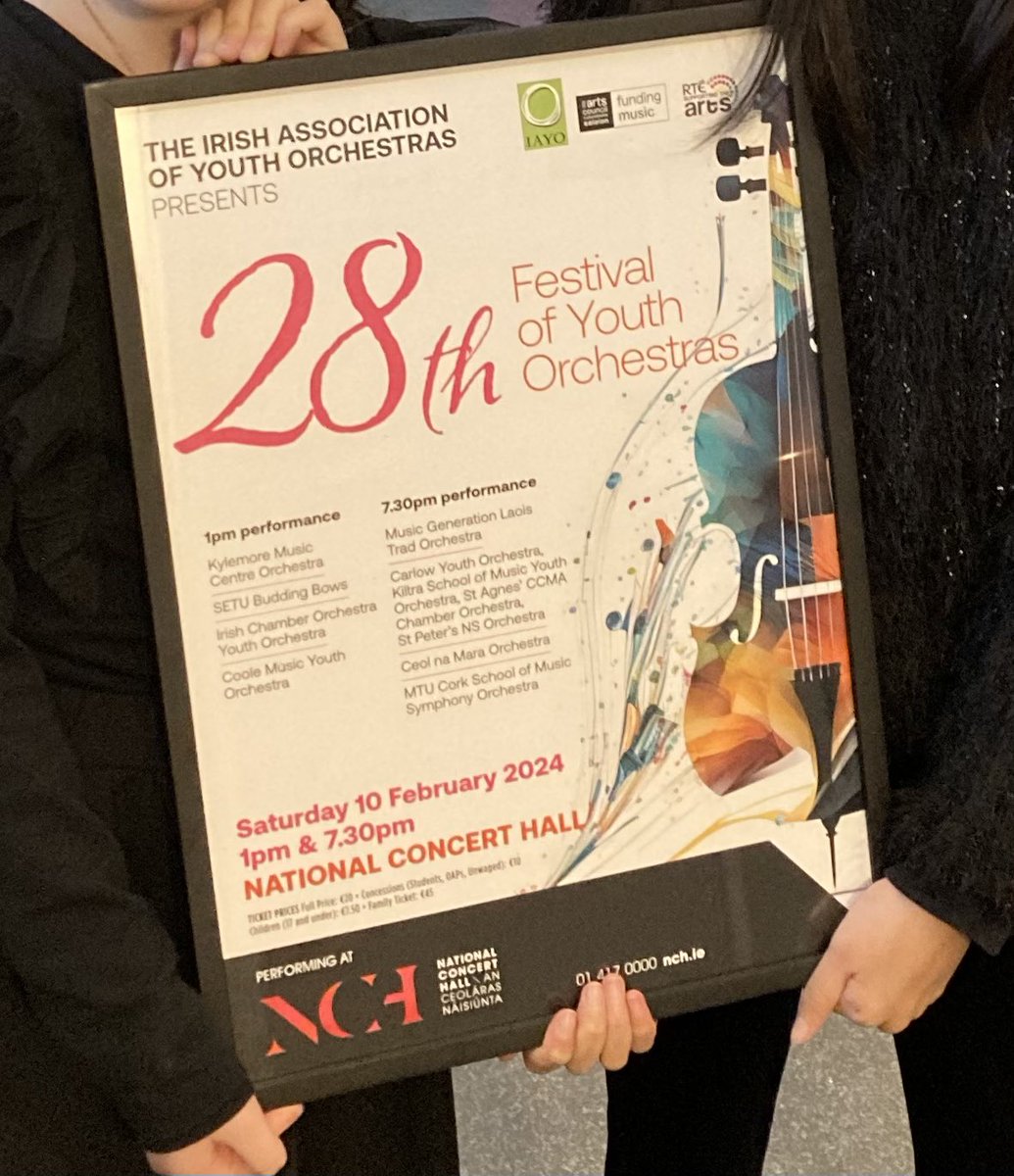 KylemoreMusic's tweet photo. Thank you for an amazing day @IAYOmusic!  Our @CityofDublinETB @KylemoreMusic orchestra students had the time of their lives at this wonderful event! From 8:30am this morning until  they opened the 1pm concert, right through to this evenings concert every moment was a highlight! https://t.co/9cufopPnXh