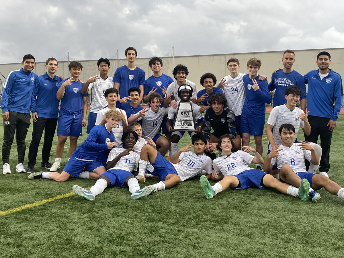 Anddddd your Boys Soccer 4A SPC CHAMPS are here!! ⚽️ 💙 #KnightsStandOut