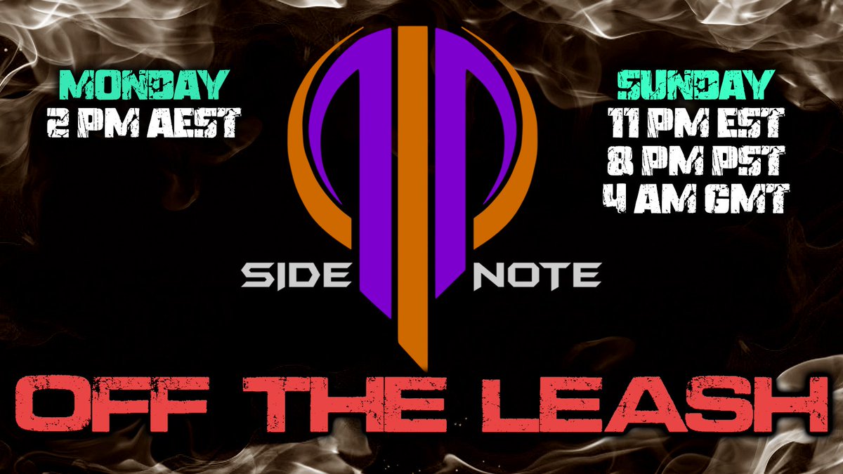 SideNoteShow's tweet image. Our new season will be called &quot;Off The Leash&quot;. It will be every week and unfiltered.
This will also be our final season. Whenever this ends that will be it.
We hope that we can make enough of an impact to carry on as long as we can do it.
We look forward to seeing you there.