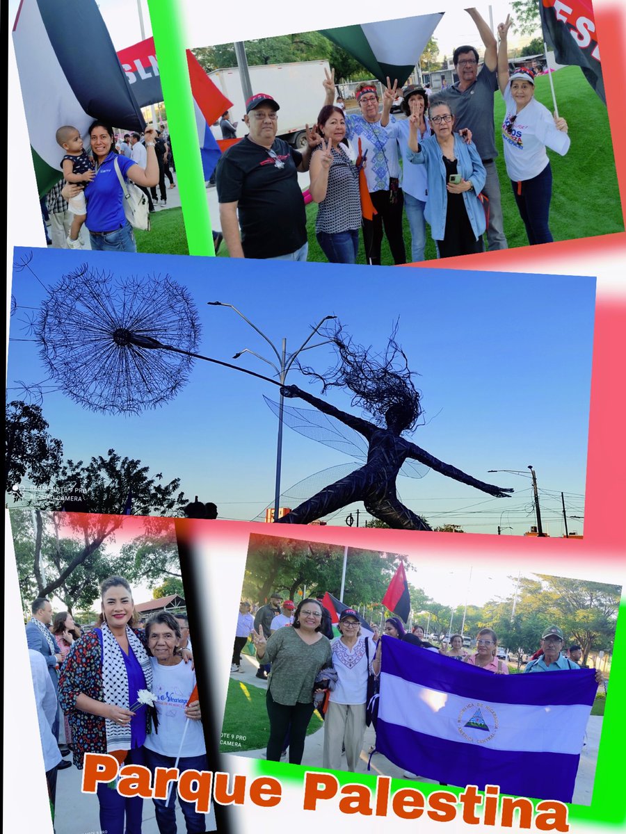 #Nicaragua inaugurado  PARQUE PALESTINA ❗ hermosísimo paseo  ubicado en la importante via GAZA.
Diputados,autoridades d <a href="/alcaldia_mga/">Alcaldía de Managua</a> y nutrido grupo de pobladores manifestaron su apoyo solidario a #Palestina y repudio al genocidio sionista 
@HoyPalestina