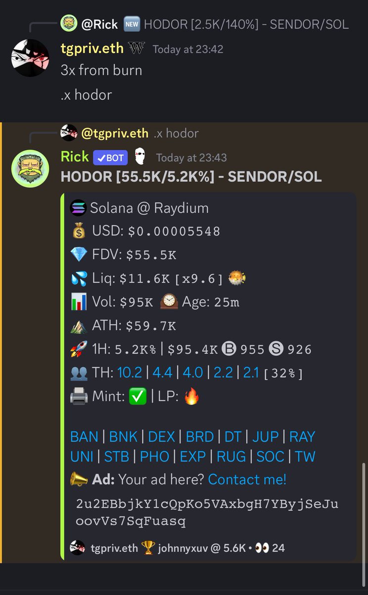 3x From burn but 20x from no burn if you was a degen EncroFNF👁️‍🗨️ interact for invites