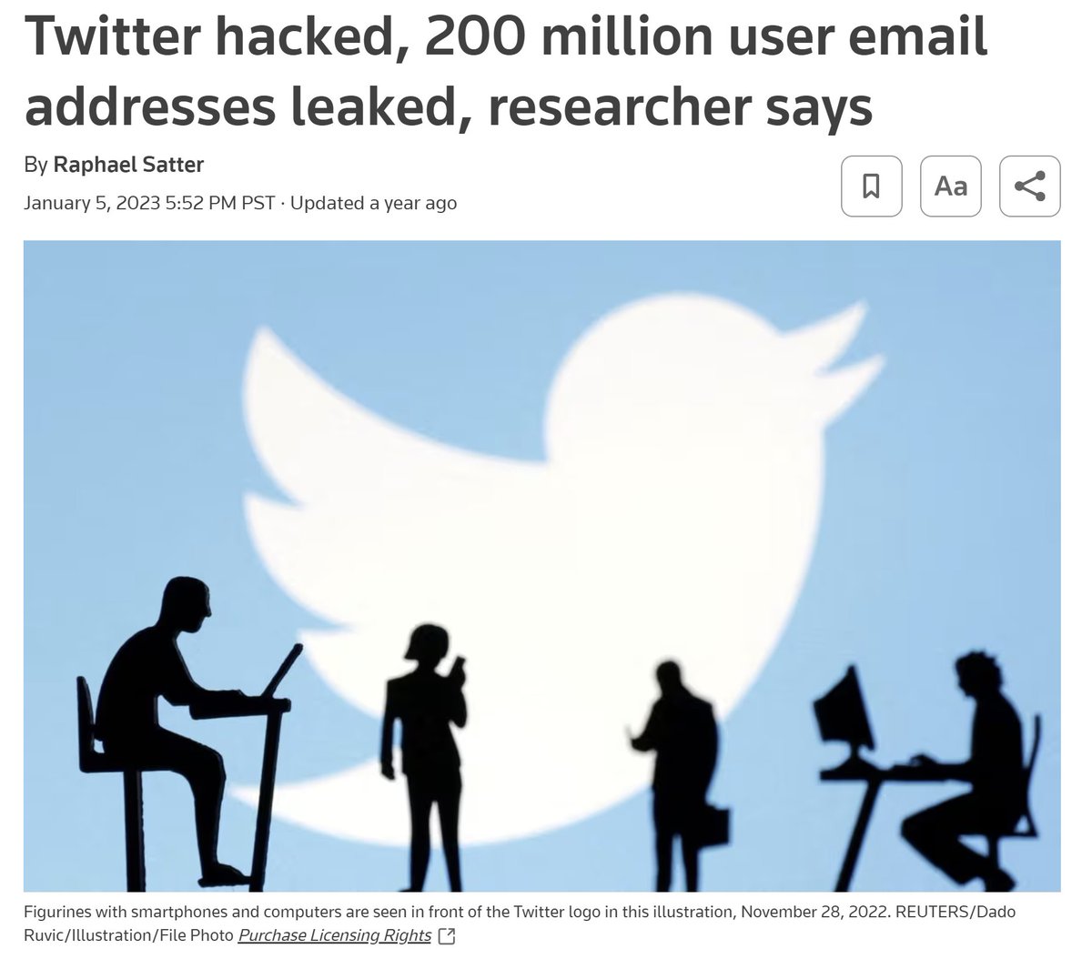 It's amazing this wasn't talked about more. <a href="/X/">X</a> had 200 million user emails hacked and then they decide to decrease support and not help people deal with this.