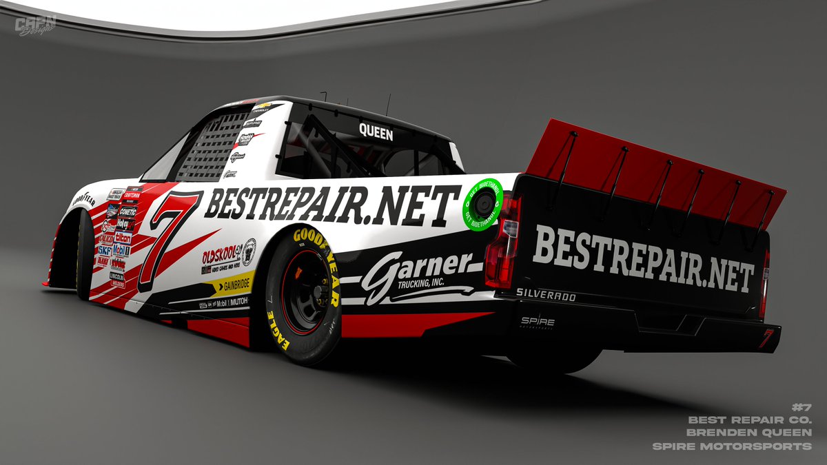 Capn_Designs's tweet image. Saw a tweet from @ItsMichaelCarey about who else could be in the #7 truck... I got an idea...

@03Butterbean 
@SpireMotorsport 

#BrendenQueen | #Butterbean | #SpireMotorsports | #NASCAR | #Concept | #Design | #BestRepairCo