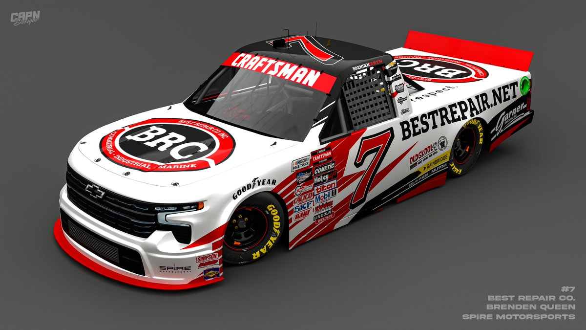 Capn_Designs's tweet image. Saw a tweet from @ItsMichaelCarey about who else could be in the #7 truck... I got an idea...

@03Butterbean 
@SpireMotorsport 

#BrendenQueen | #Butterbean | #SpireMotorsports | #NASCAR | #Concept | #Design | #BestRepairCo