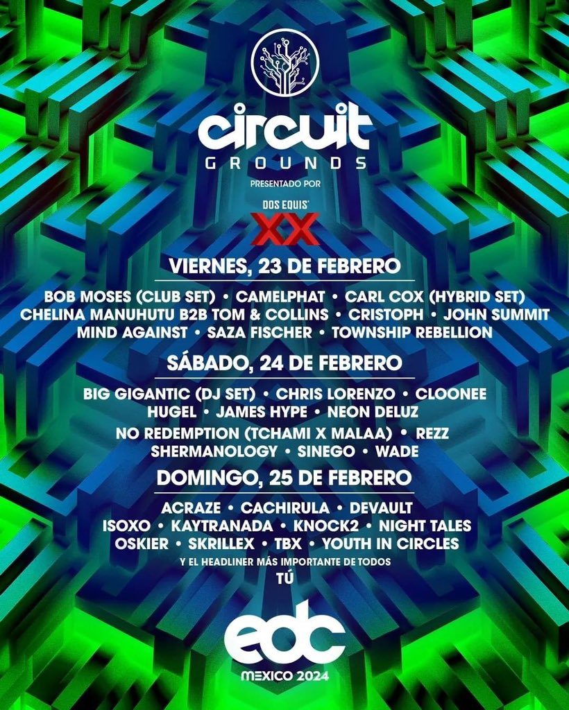 Una de las pistas de baile más emblemáticas donde se fundirán los sonidos más eclécticos del décimo aniversario de @EDC_MEXICO #circuitgrounds #edcmx #festival #djs