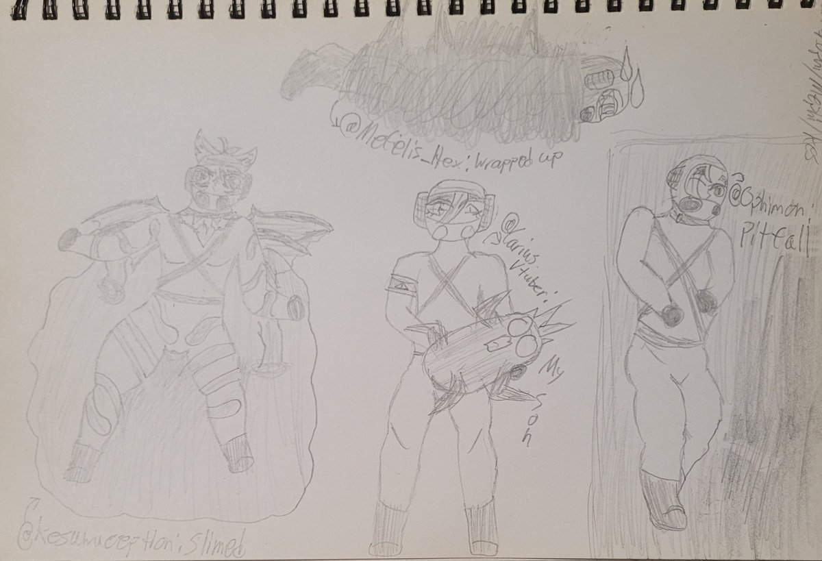 PathogenVT's tweet image. Based on the lethal company collab earlier, I suck at chibi-ish drawing 😅 (might of made up an event or two)

#mefiart #Ophidrawn #KesPaint #carillust #traditionalart