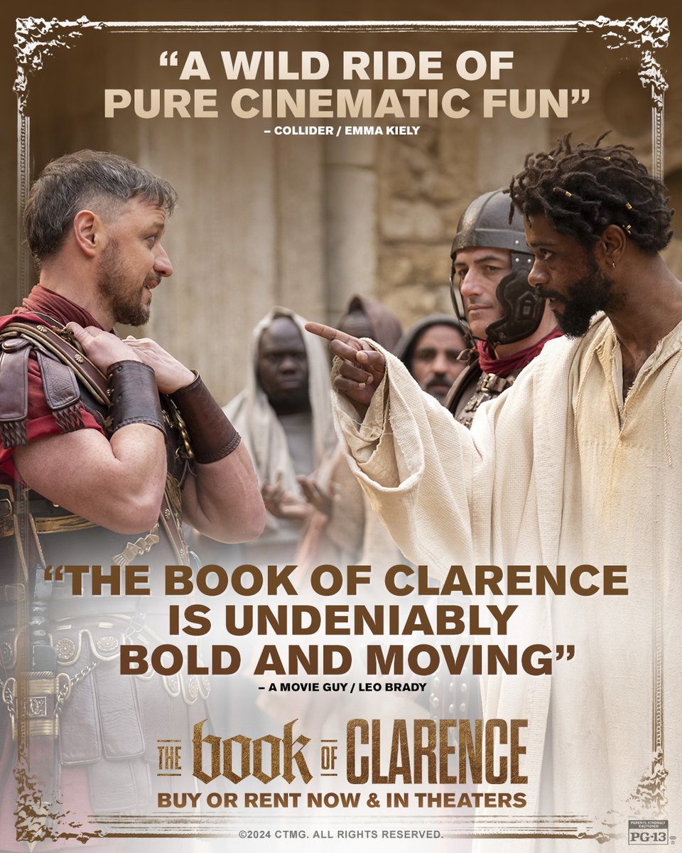 💯

#TheBookofClarence is now available to buy or rent and in theaters. bit.ly/TheBookofClare…