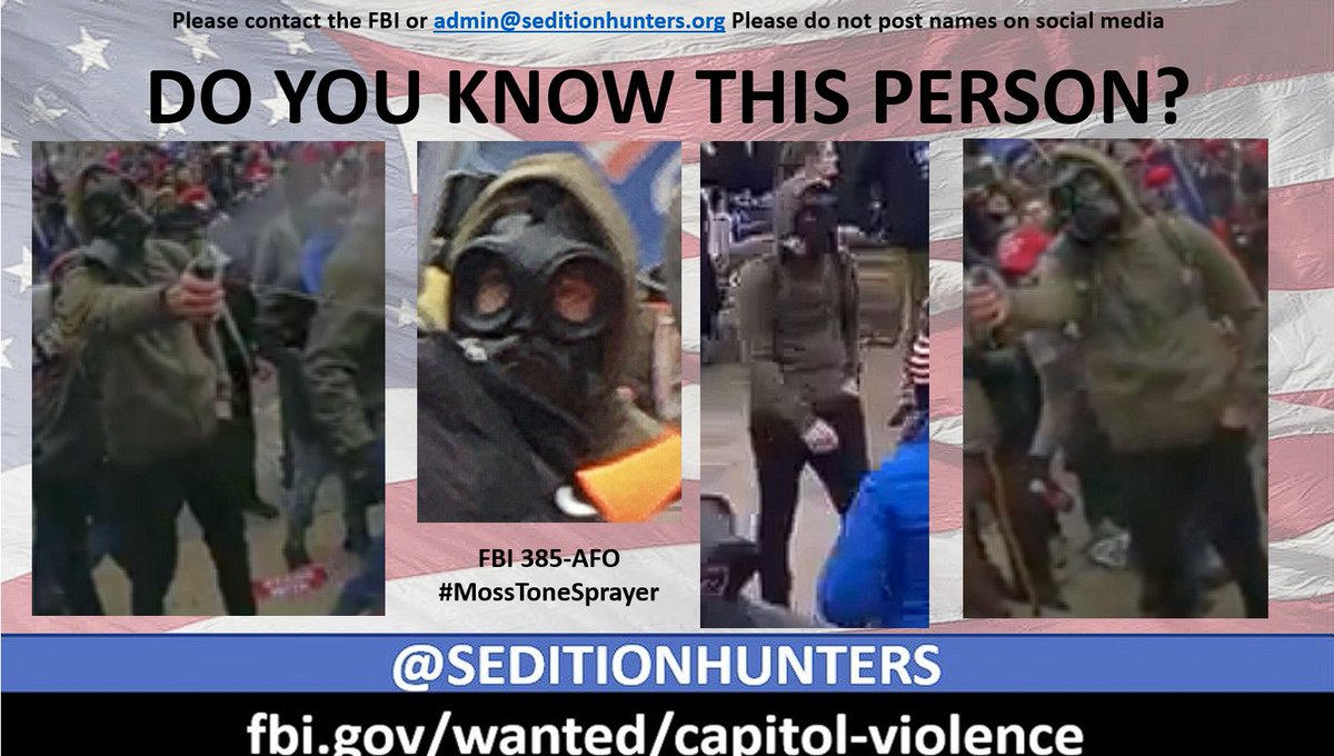 SeditionHunters's tweet photo. Please share across all platforms. Do you Know this man?? Please contact the FBI with 385-AFO https://t.co/CacVxYJIL1 or contact us at admin@seditionhunters.org Please do not post names on social media #MossToneSprayer #SeditionSprayers https://t.co/diApUa4luw