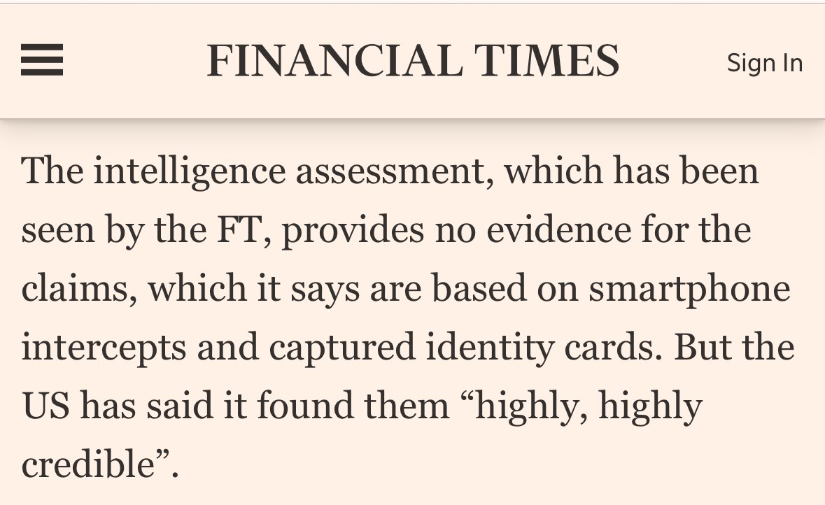 dylanotes's tweet image. The @FT reports Israel’s claims that one dozen low-level @UNRWA employees out of 13,000 the relief agency employed in Gaza participated in the October 7 attacks are “still unproven”

“The intelligence assessment, which has been seen by the FT, provides no evidence for the claims”