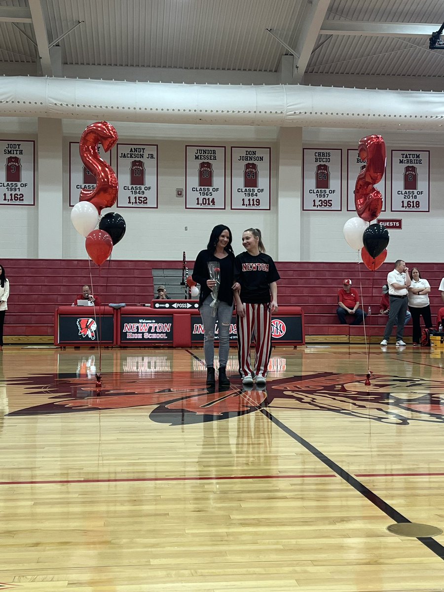NewtonAthletics's tweet photo. Congratulations to our Senior Girls Basketball players Brooke Hines and Reese Hess! https://t.co/2rBmYE0Ql3