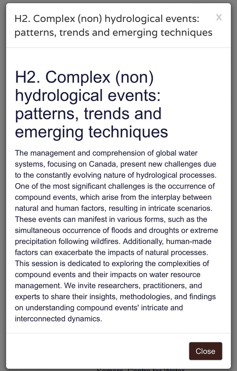 💧 Join me @  #CGU2024 where I’ll be leading a session on complex (non) hydrological events -  from floods and droughts to extreme precipitation post-wildfires. Calling all #hydrology & #naturalhazards enthusiasts to submit your abstracts
#Hydrology #Canada #CompoundEvents