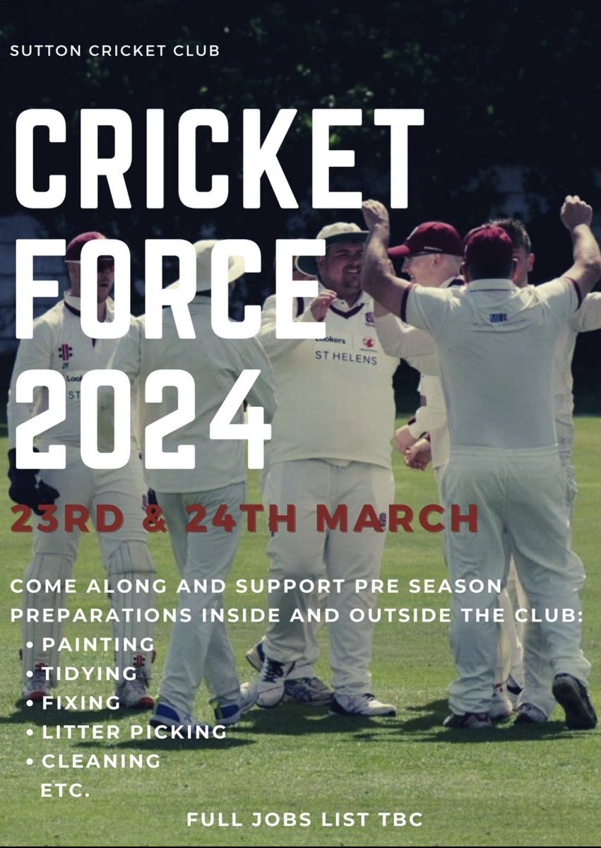 Sutton_StH_CC's tweet image. The dates for this years Cricket Force have been confirmed! 

The 2024 season is quickly approaching  and we need as many hands as possible to help our preparations. Let’s see if we can beat last years numbers! 🦈🧜‍♀️🏏 

#Sharks #COYS #notlongtogo