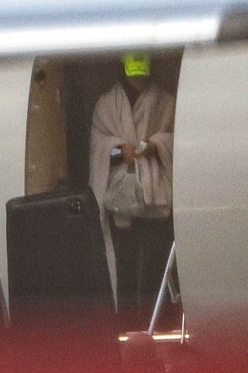 Kim arriving in Las Vegas for Super Bowl 2024. (February 10)
