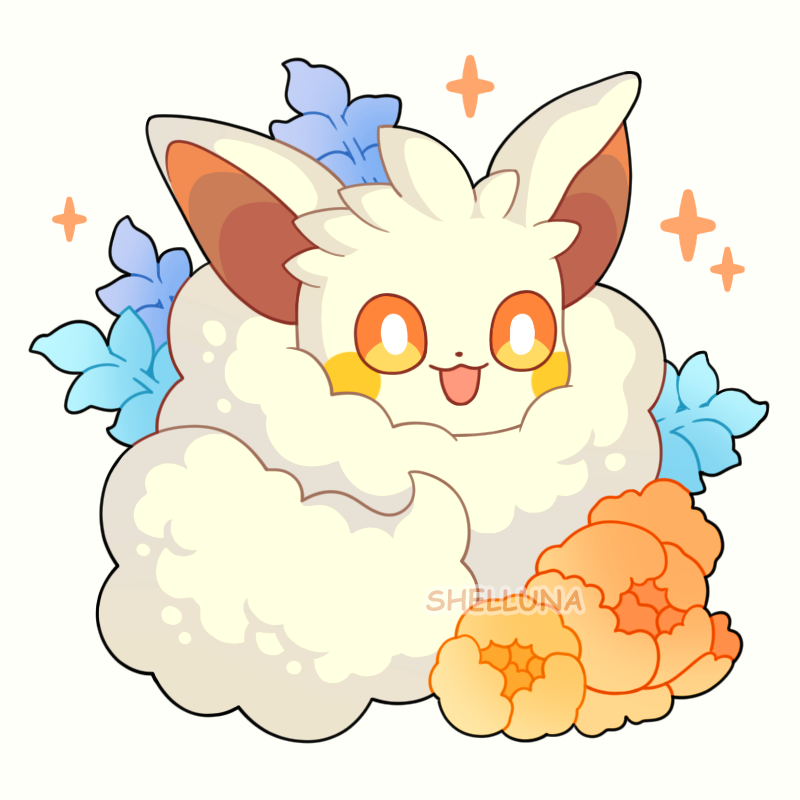 Shelluna_'s tweet image. A fan art of this little floofball from @Palworld_EN 

#palworld #palworldart #shelluna #fanart #cremis