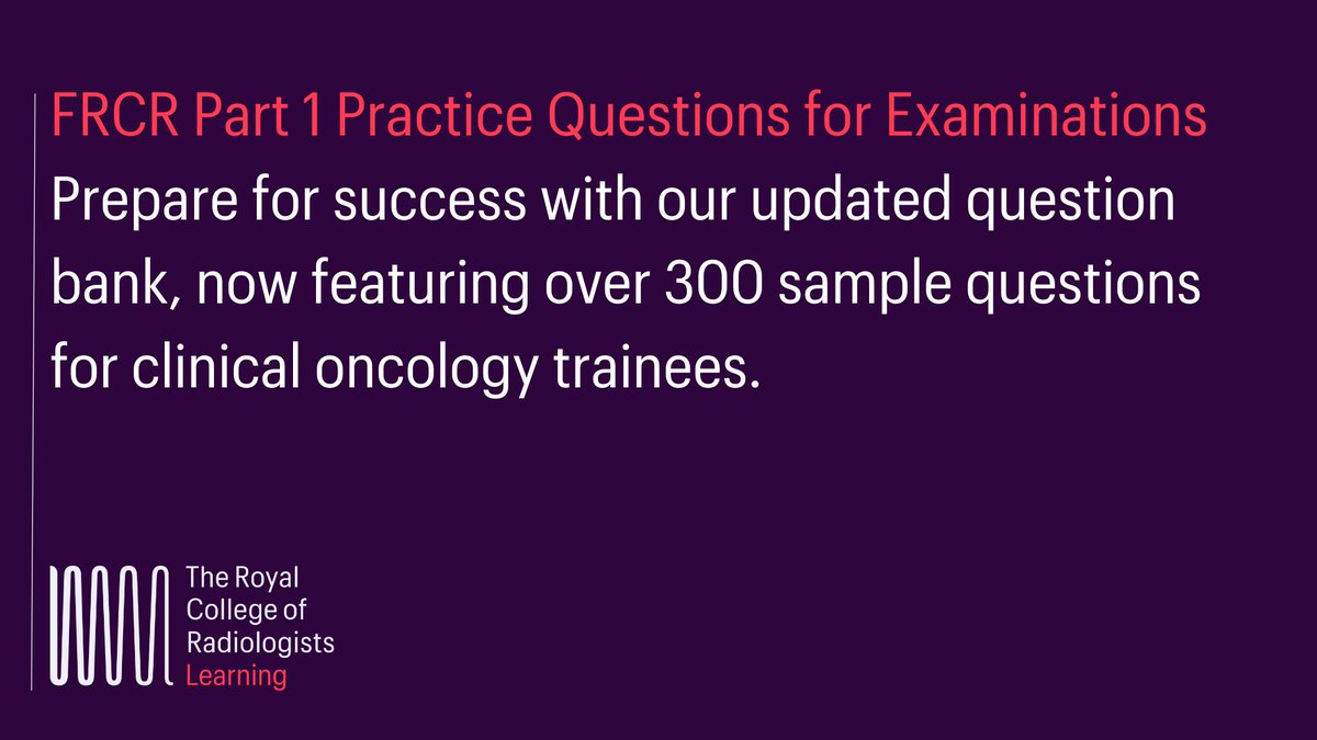 RCRadiologists's tweet photo. Are you a clinical oncology trainee about to take the #FRCR part 1 exams?

Test your knowledge and gain instant feedback with 300+ questions across statistics, physics, pharmacology, and radiobiology and cancer biology 👇

https://t.co/HLAio0mSI3

@onctrainees @clinonctrainees https://t.co/MqSTu8Yv2O
