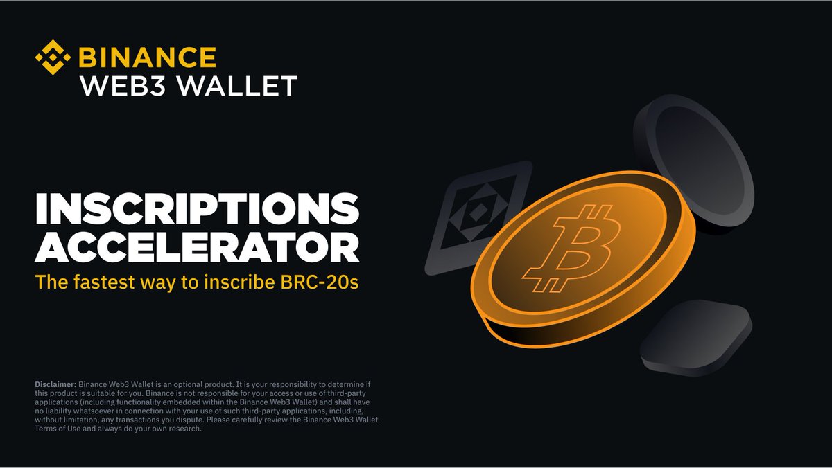 BinanceWallet's tweet image. The fastest way to transact using BRC-20s.

We've built our #Bitcoin accelerator into the #Binance Web3 Wallet's Inscriptions Marketplace.

Try it here ➡️ binance.onelink.me/y874/ue845mjo?…