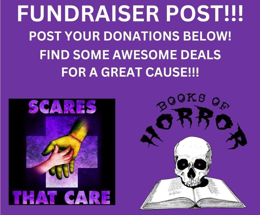 For anyone that’s in the Books of Horror group over on FB, we currently have an auction going on where 💯 % of the proceeds get donated to the @ScaresThatCare organization! I just raised $100 selling a few bundles and it makes me so happy. Go check it out! So many great deals